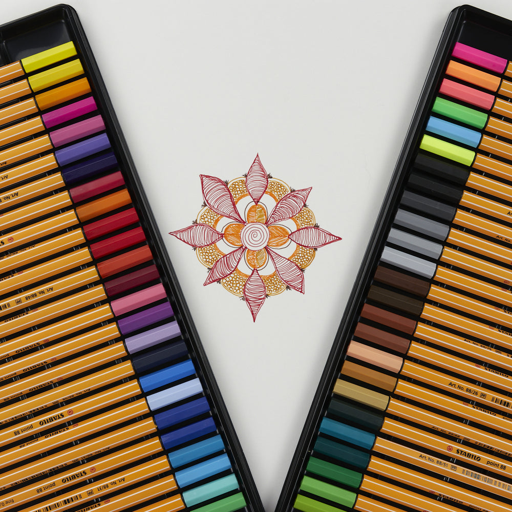 Etui mit 50 Filzstiften mit Feiner Spitze Point 88 Stabilo (1)