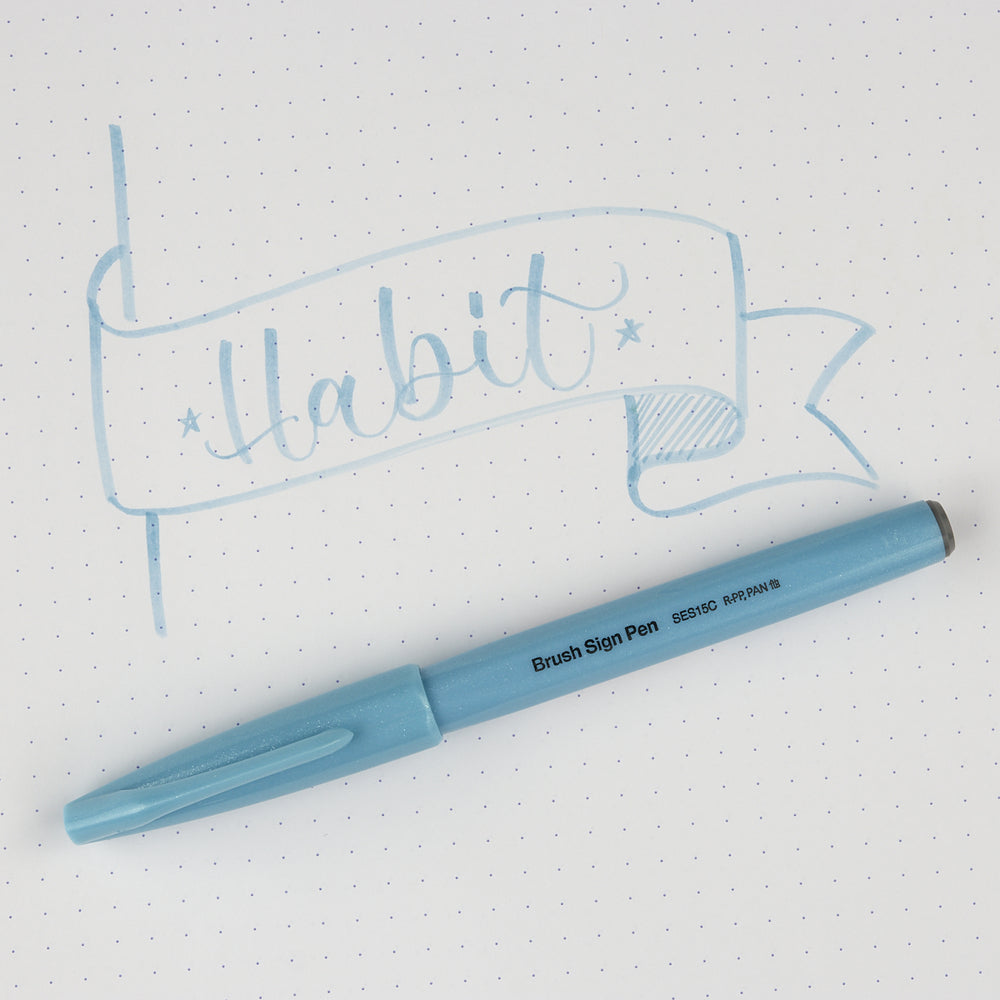 Marker Pinselspitze Sky Blue Pentel Touch
