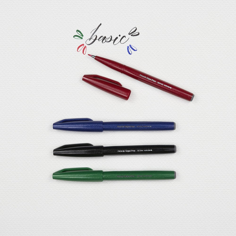 4er-Pack Marker Pinselspitze Grundfarben Pentel Touch (2)