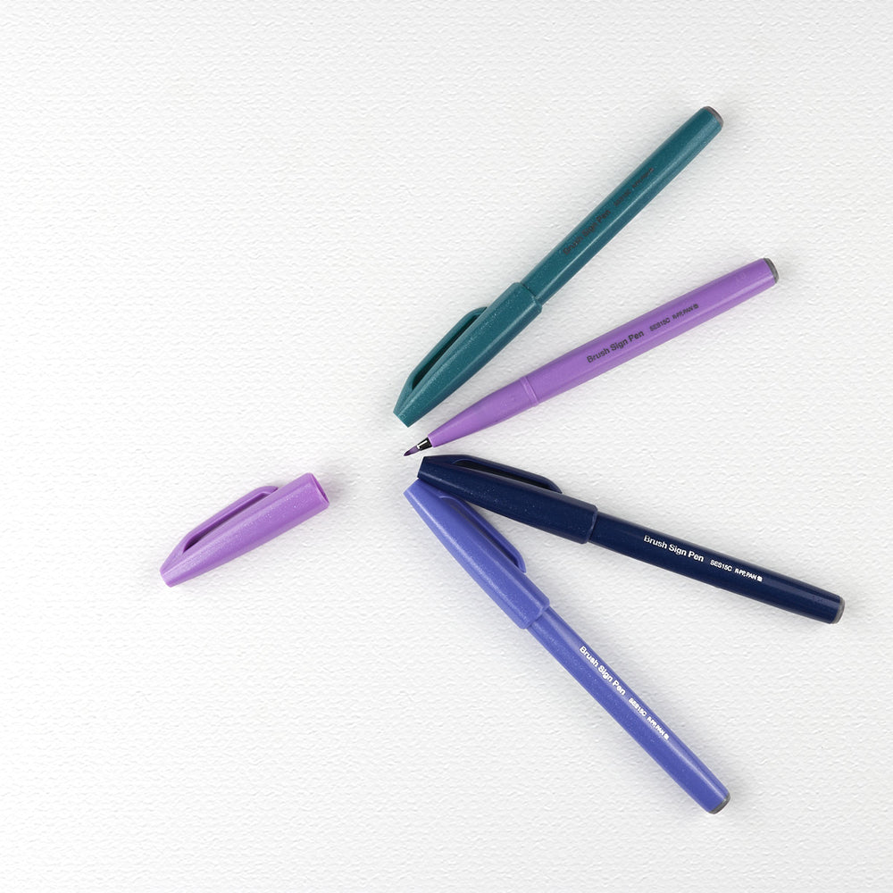 4er-Pack Marker Pinselspitze Berry Pentel Touch (3)