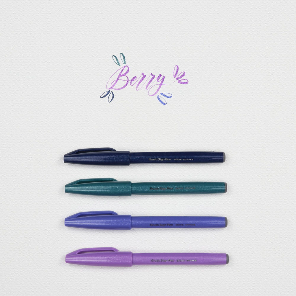 4er-Pack Marker Pinselspitze Berry Pentel Touch (1)
