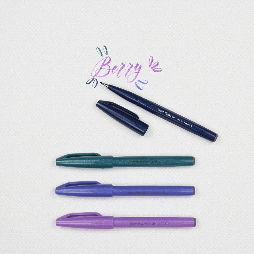 4er-Pack Marker Pinselspitze Berry Pentel Touch (2)