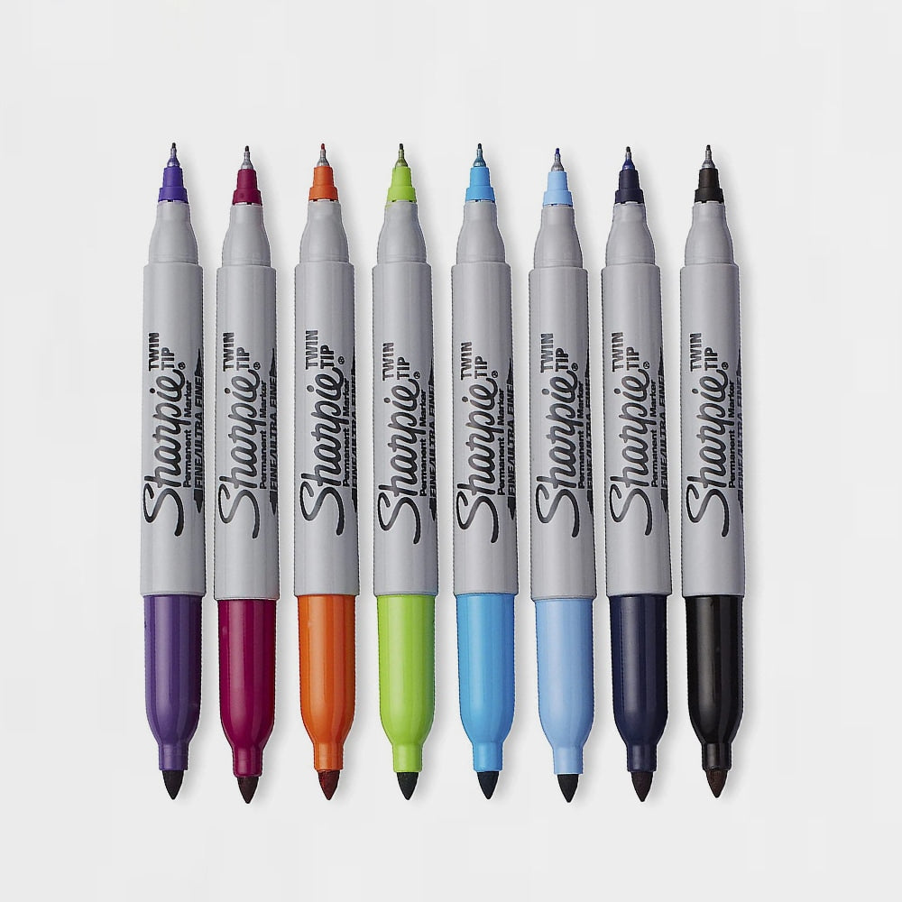8er-Set Permanentmarker Twin Tip Sharpie
