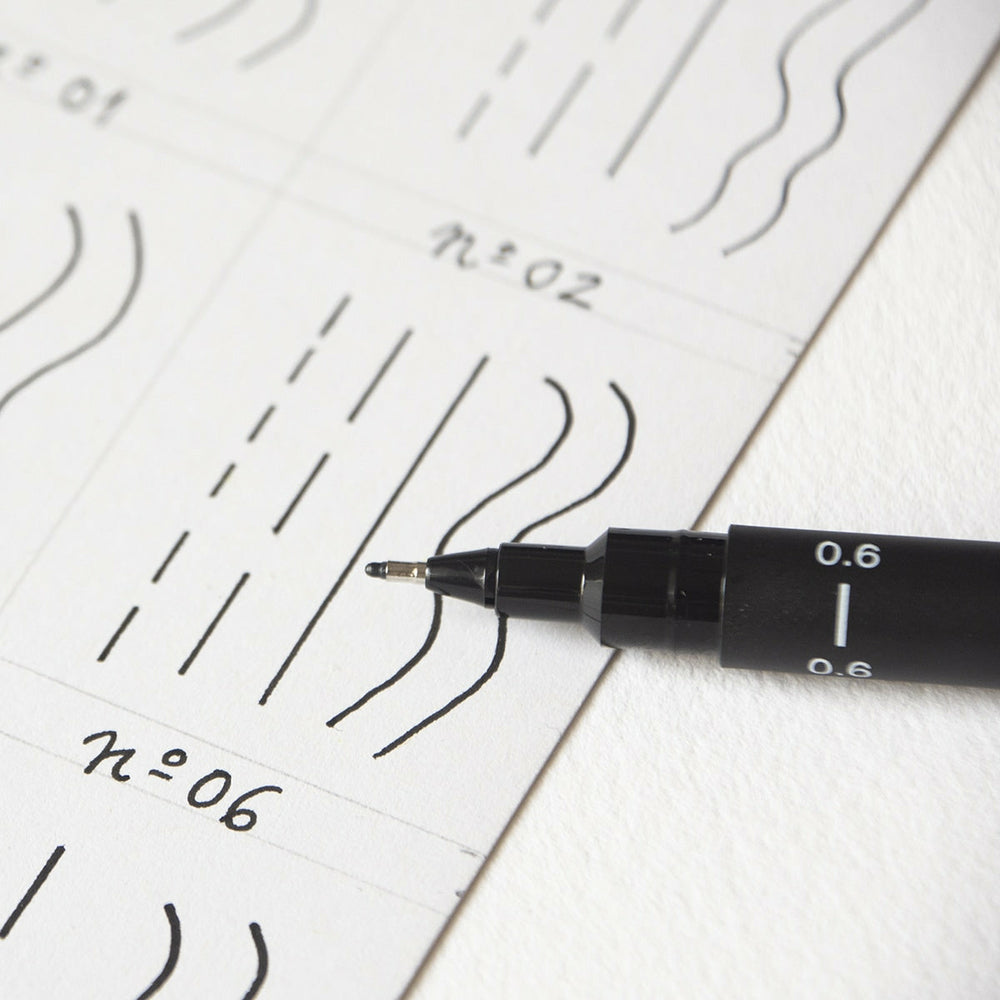 Marker Kalibriert 0,6 Schwarz Uni Pin