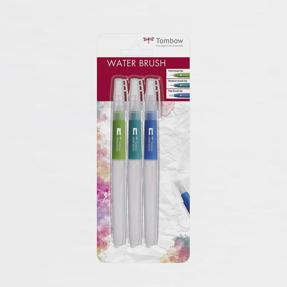Set mit 3 Nylonpinseln mit Behälter Tombow (3)