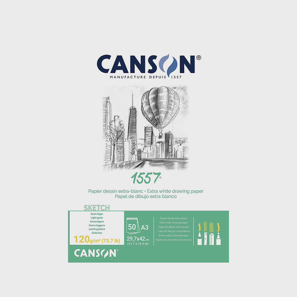 Zeichenblock 1557 A3 120 g. 50 Blatt Canson