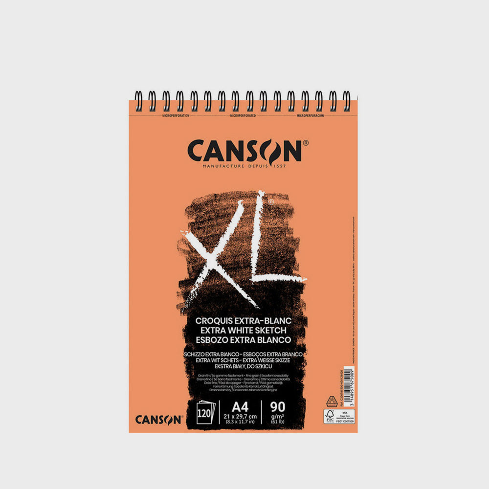 Block Croquis Xl Extra White A4 90 g. 120 H Canson