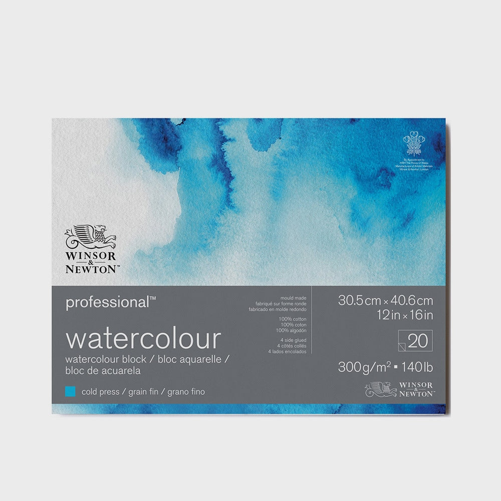 Aquarell Spiralblock Fein 300 g. 30 X 40 20h Winsor & Newton
