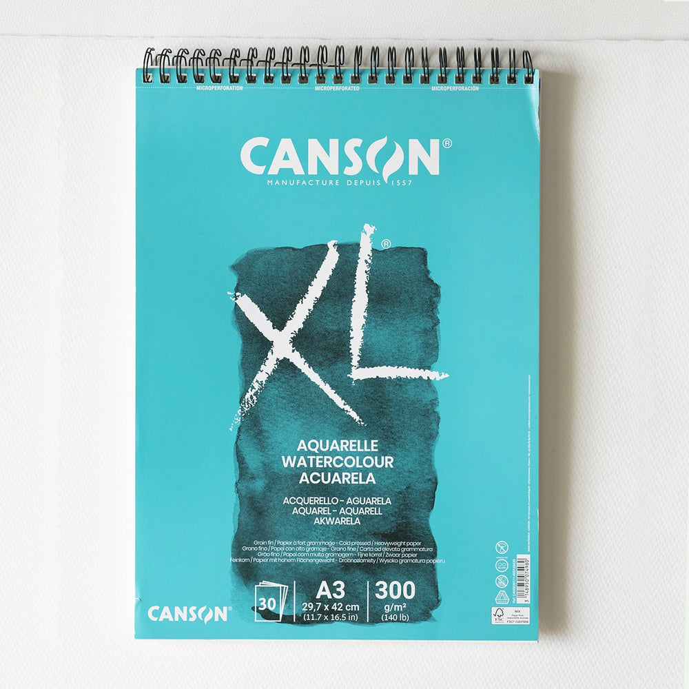 Aquarell Spiralblock Xl Fein 300 g. A4 Canson