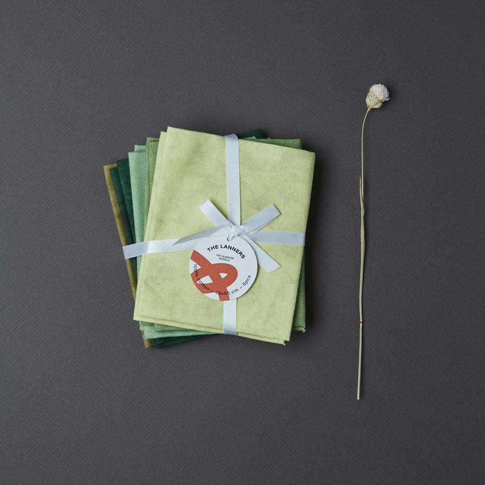 Sortiment Fat Quarter Green Dye 45 X 55 The Lanners