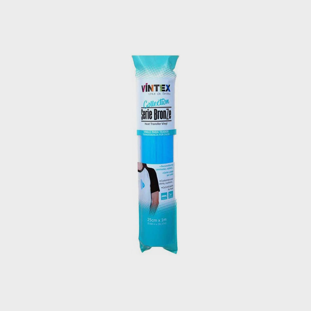 Textilvinyl Serie Bronze Neon-Blau Vintex