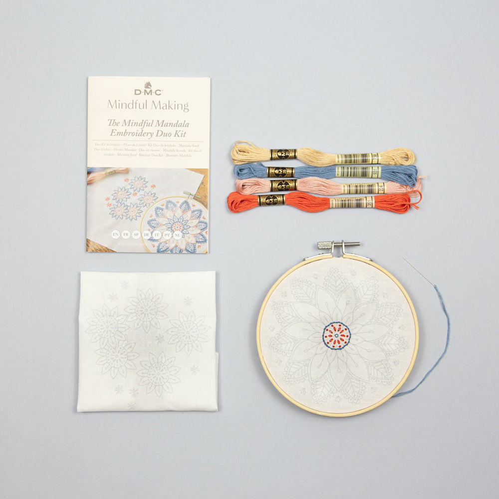 Set Duo Stickerei Mindful Making Blumen Von Levante Dmc (1)