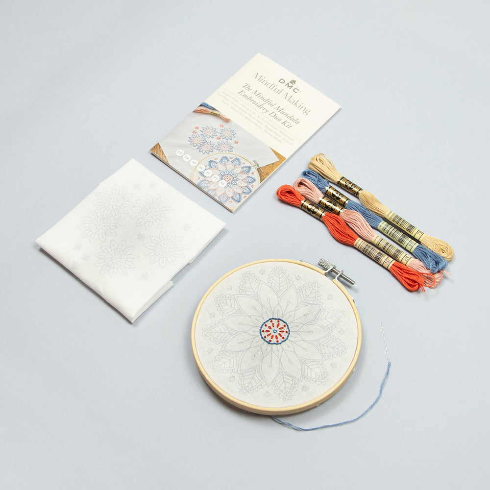 Set Duo Stickerei Mindful Making Blumen Von Levante Dmc (2)