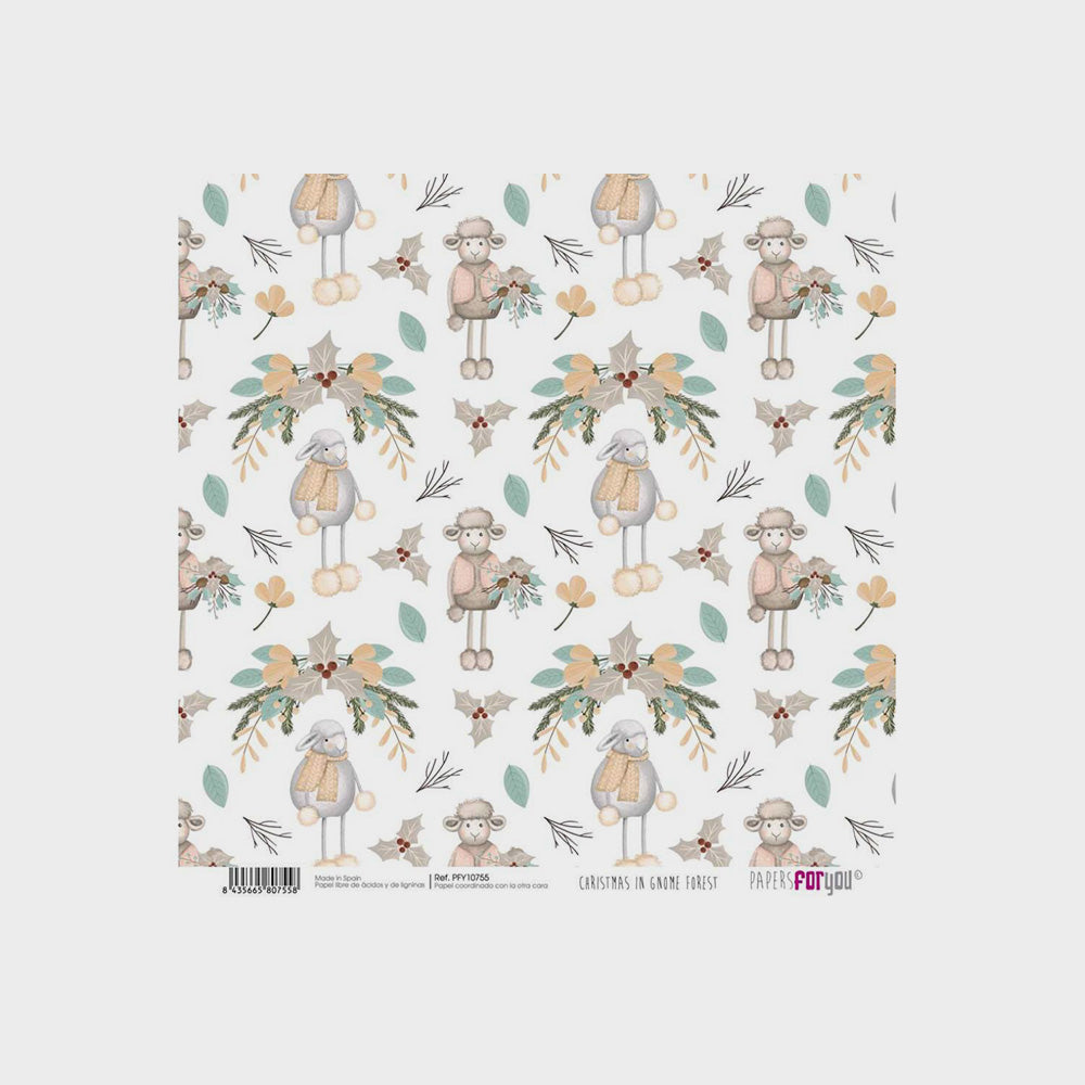 Set 10 Papiere, Scrapbooking, Zwergenwald, 30 x 30 cm (11)