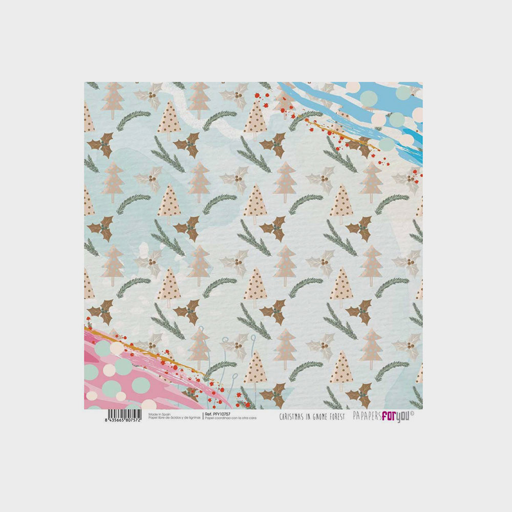 Set 10 Papiere, Scrapbooking, Zwergenwald, 30 x 30 cm (3)