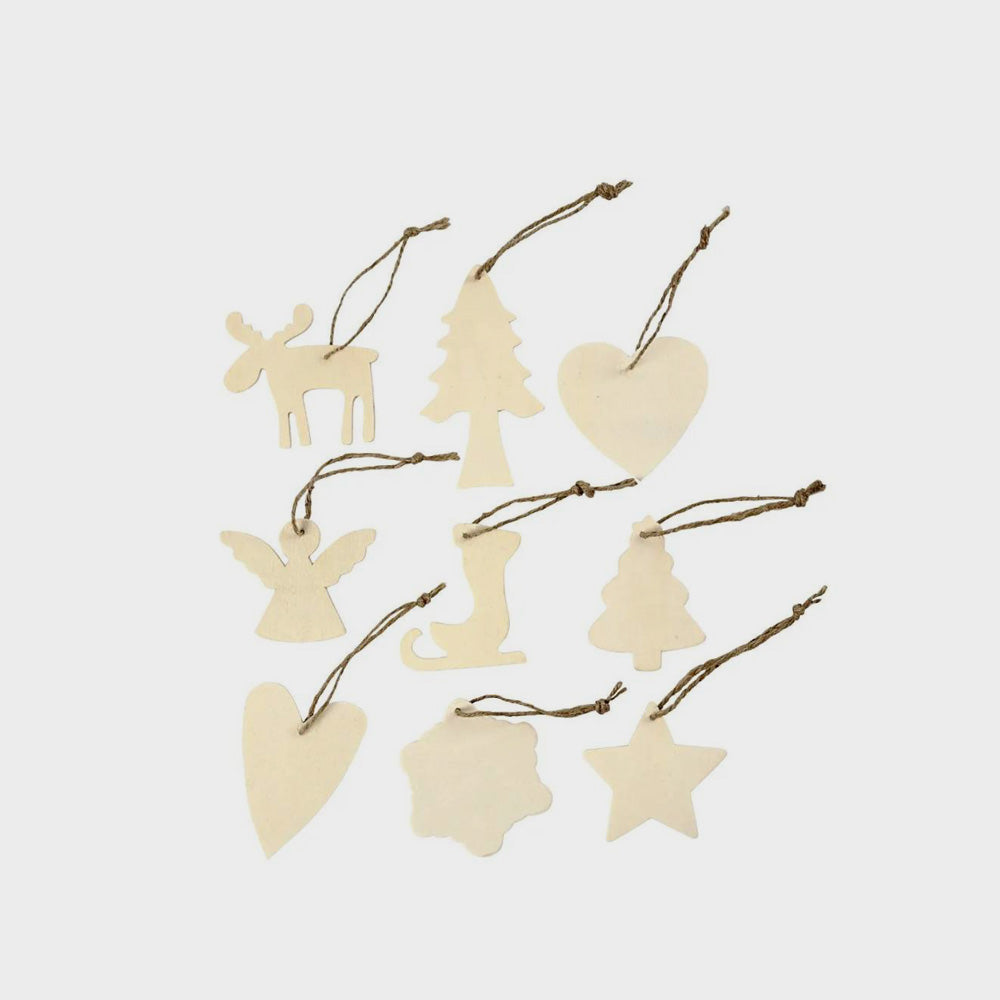 Weihnachtsanhänger aus Holz (1)