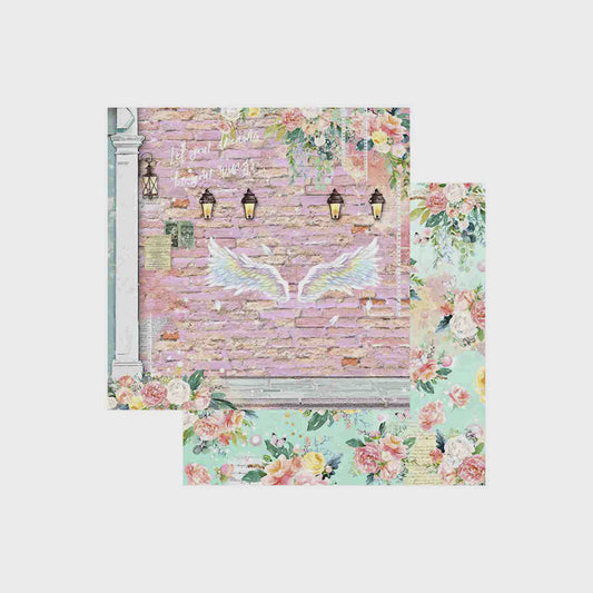 12erSet Papier Scrapbooking Happy Place, 30x 30 cm, Asuka Studio