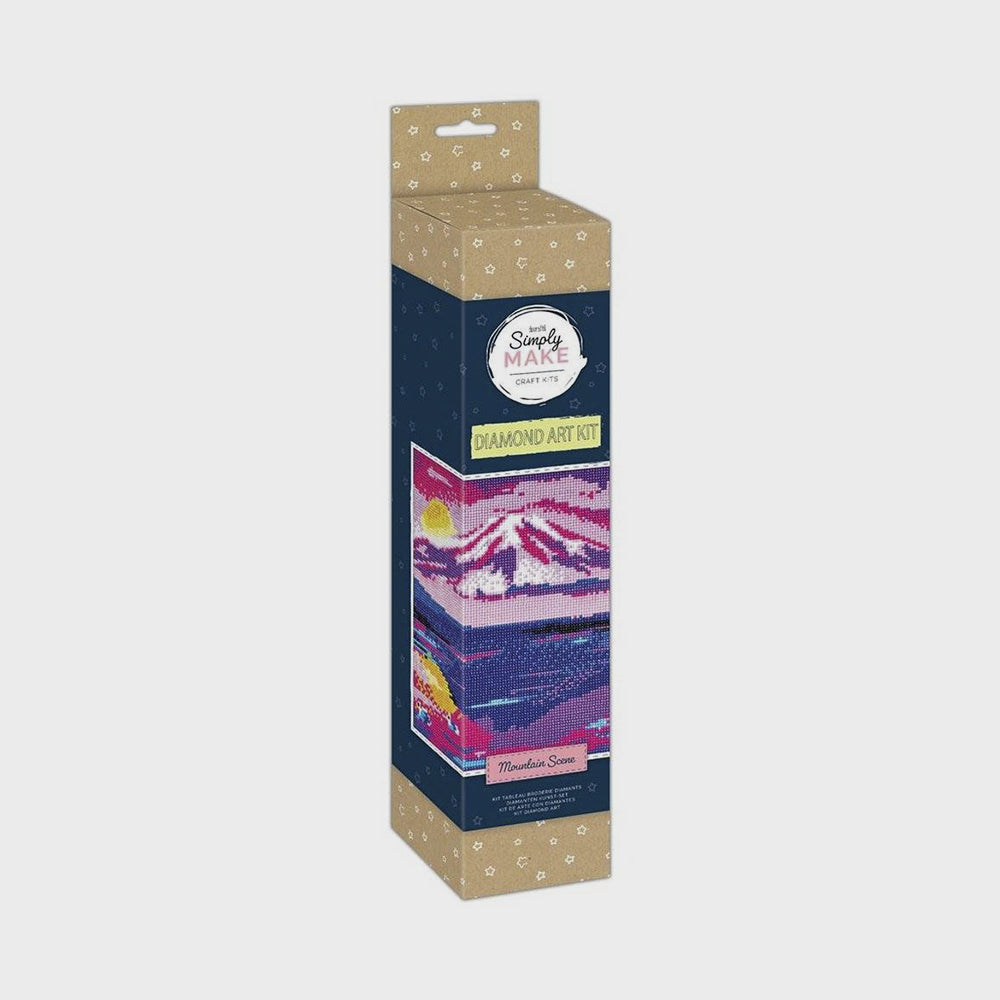 Diamond Painting Set Berge mit farbigen Diamanten, 48 x 36 cm, Simply Make