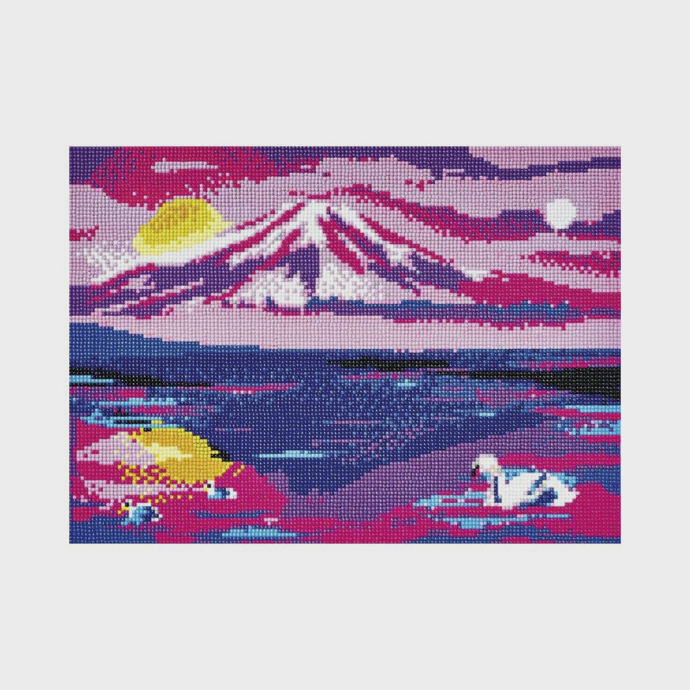 Diamond Painting Set Berge mit farbigen Diamanten, 48 x 36 cm, Simply Make (2)