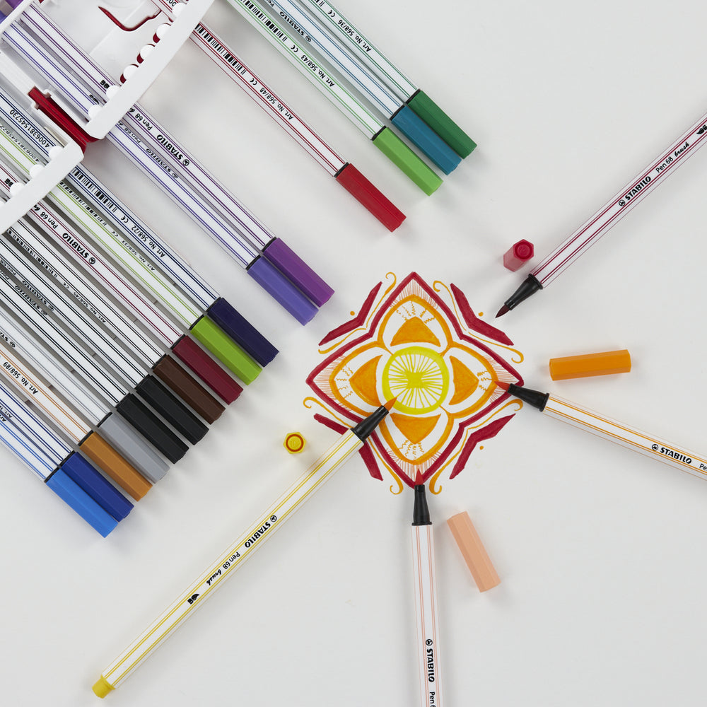 Etui mit 20 Stiften Stabilo Pen Brush 68