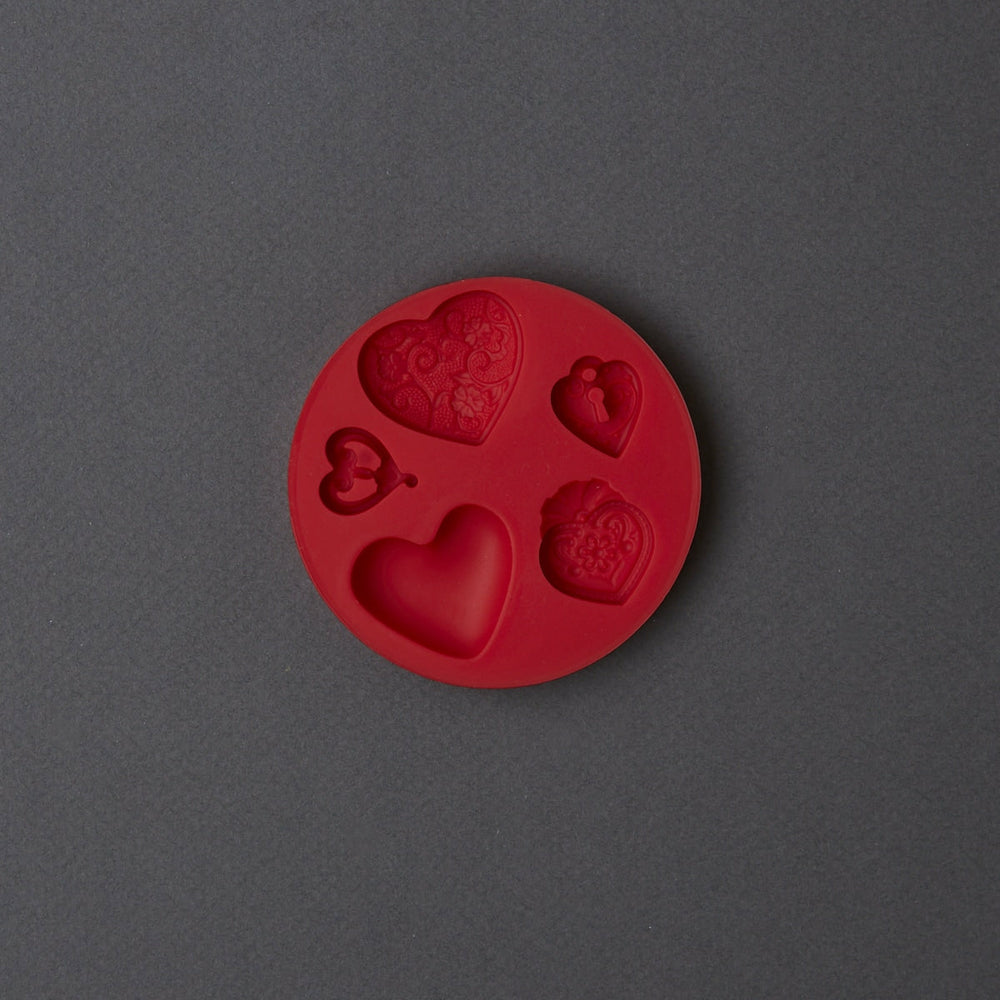 Silikonform Herzen Fimo