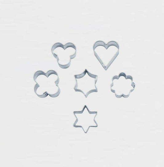 Metallformen Blumen, Sterne und Herzen Fimo