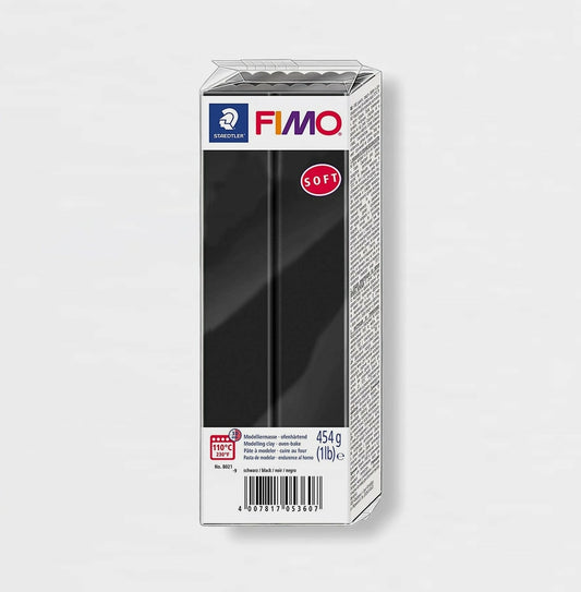 Modelliermasse Fimo Soft 9 Schwarz 454 g.