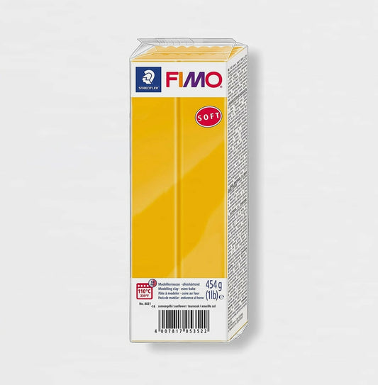 Modelliermasse Fimo Soft 16 Sonnenblumengelb 454 g.