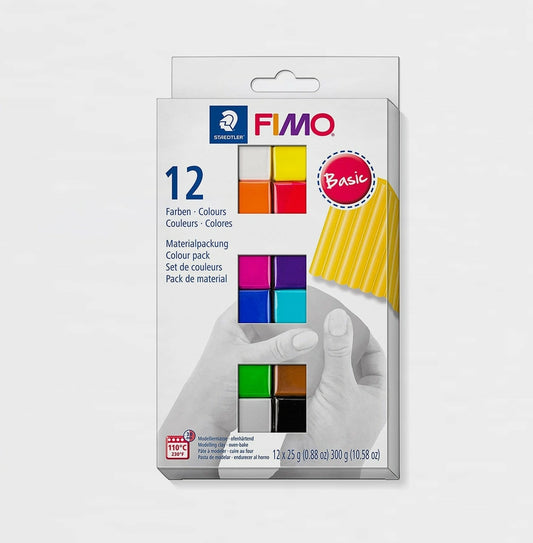 12er-Set Zarte Farben 25 g. Fimo