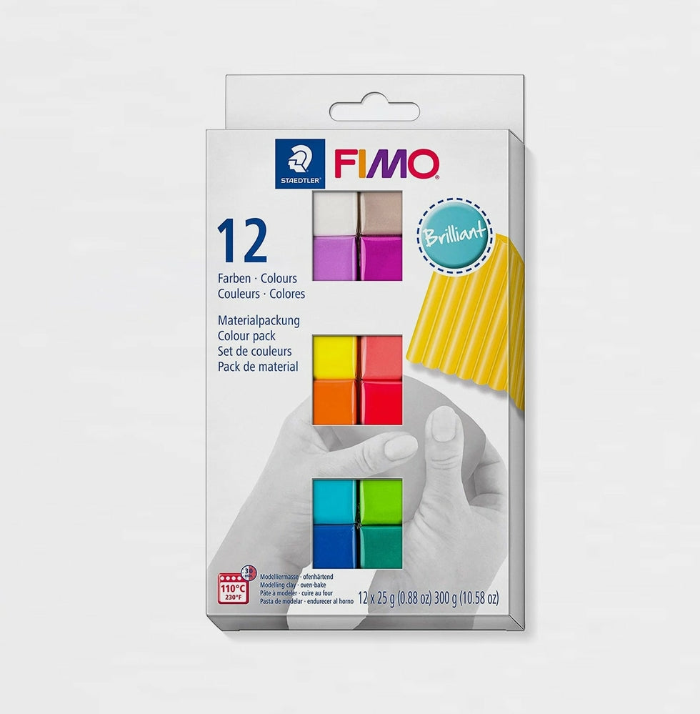12er-Set Kräftige Farben 25 g. Fimo (1)