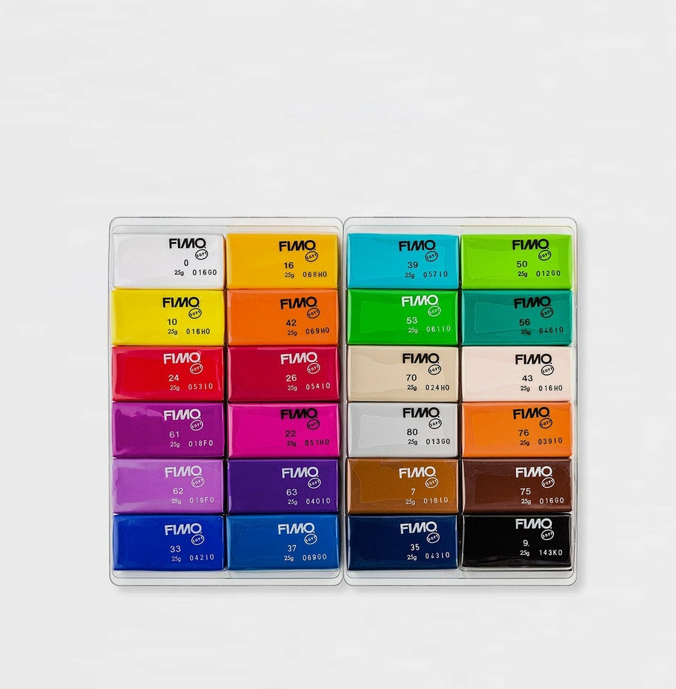 24er-Set Zarte Farben 25 g. Fimo