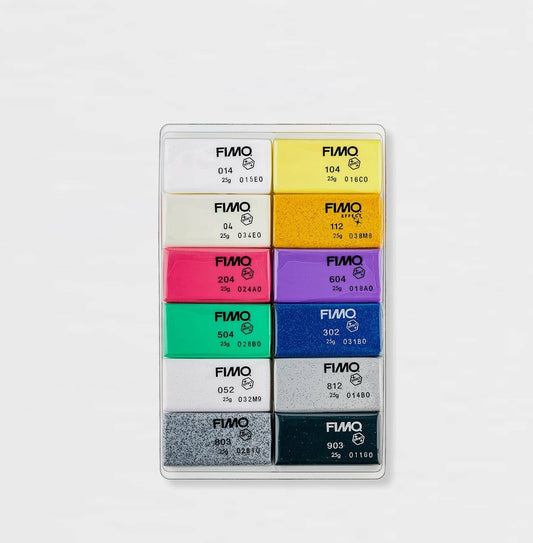 12er-Set Effekt-Farben 25 g. Fimo