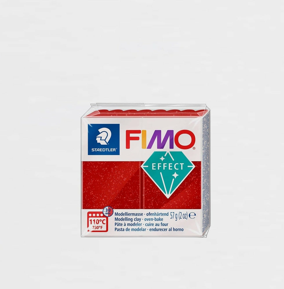 Modelliermasse Fimo Glitter Effect 202 Rot 57 g. (1)