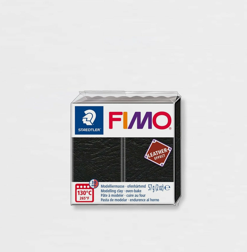 Modellierpaste Fimo Ledereffekt 909 Schwarz 57 g.