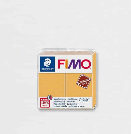 Modellierpaste Fimo Ledereffekt 109 Safrangelb 57 g.