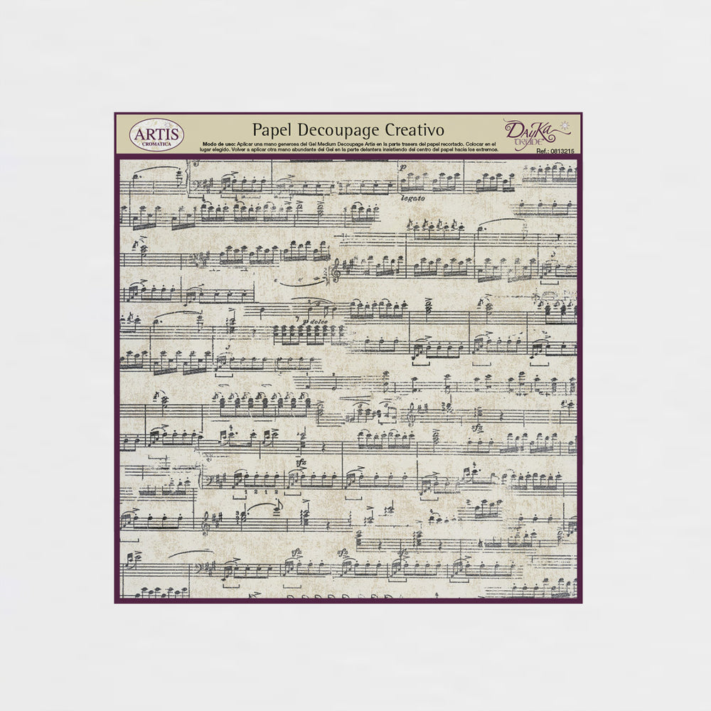 Decoupage-Papier Musiknoten 32 X 32 Dayka