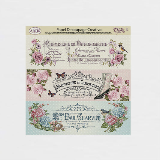 Decoupage-Papier Werbetafeln 32 X 32 Dayka