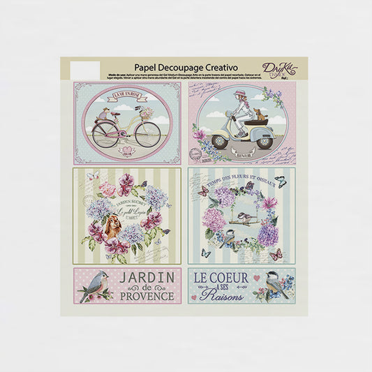 Decoupage-Papier Garten Der Provence 32 X 32 Dayka