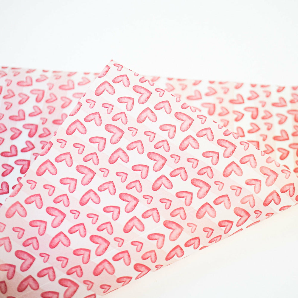 Papier Vellum Rosa Herzen 30 X 30 Fridita (1)