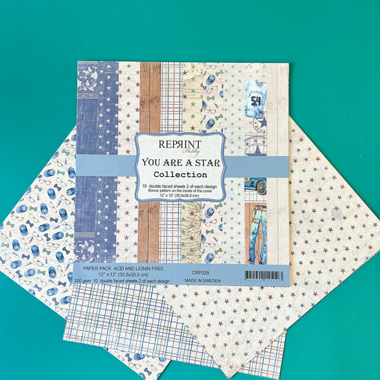 Set Papier Scrapbooking You Are A Star 30 X 30 Reprint