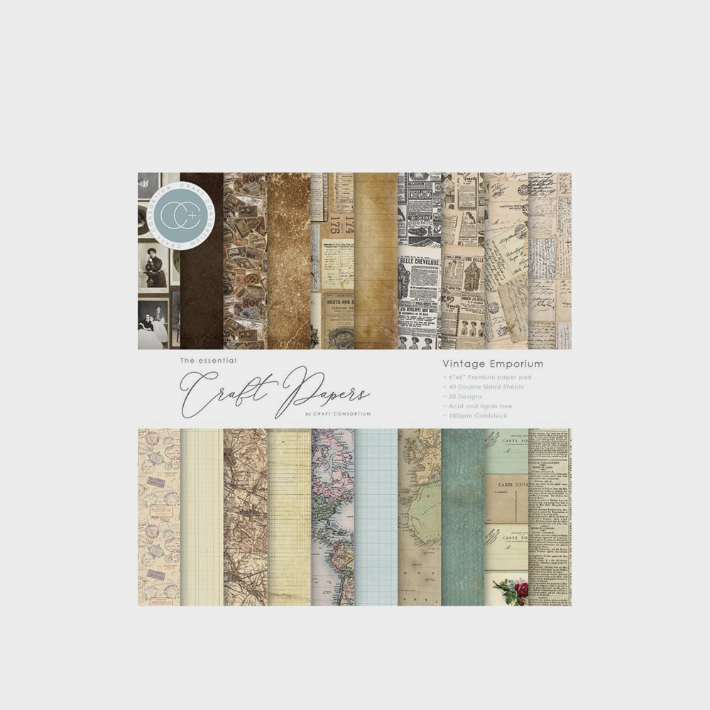 Set Papier Scrapbooking Vintage Emporium 15 X 15 Craft Consortium