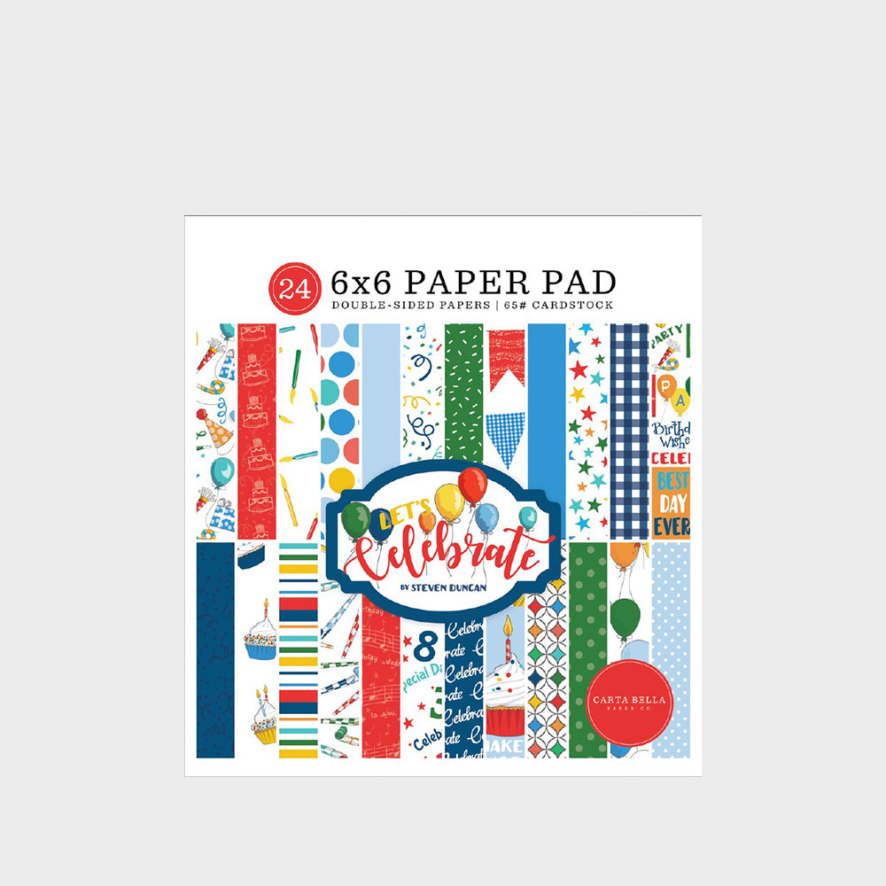 Set Papier Scrapbooking Lets Celebrate 15 X 15 Carta Bella