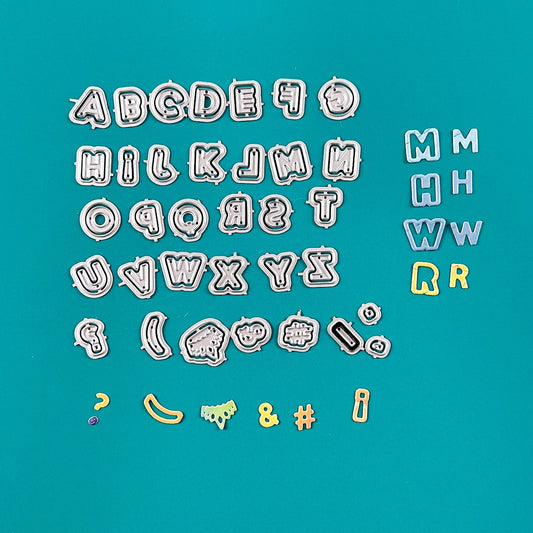 Stanzform aus Metall mit Alphabet Keep Calm