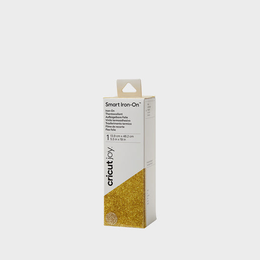 Permanente Vinylfolie Smart Iron On Textil Gold Glitzer 13,9 X 48,2 Cricut Joy