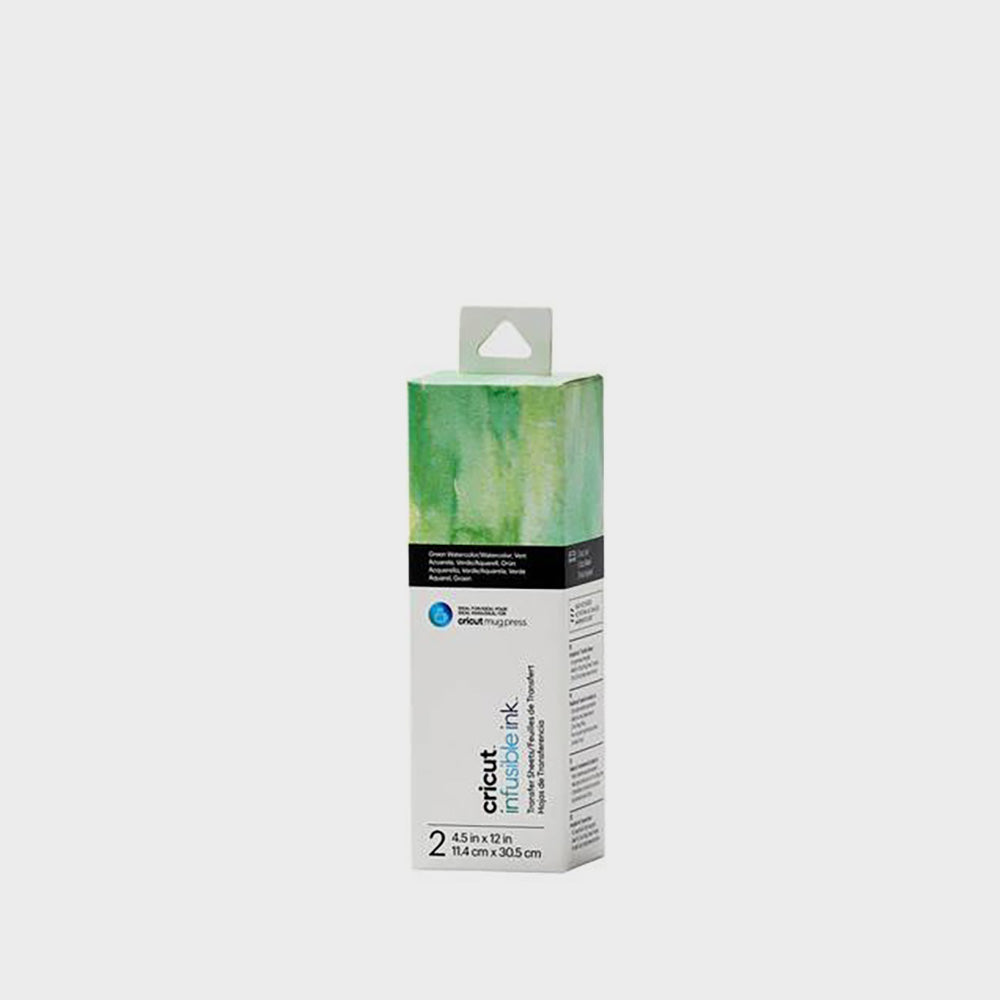 Set 2 Blätter Infusible Ink Green Watercolor Cricut Joy