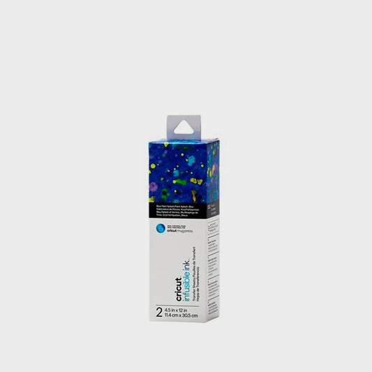 Set 2 Blätter Infusible Ink Blue Paint Splash Cricut Joy