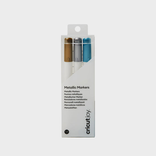 Set 3 Marker Feine Spitze Gold, Silber und Blau Cricut Joy