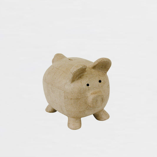 Sparschwein aus Pappe 26cm Décopatch