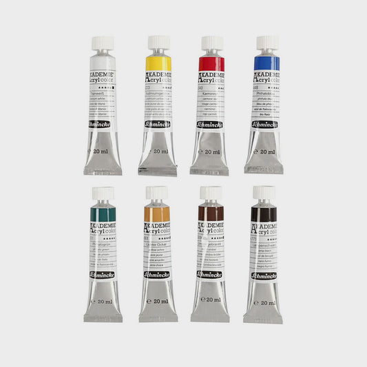 Box mit 8 Acrylfarben 20 ml Schmincke Akademie