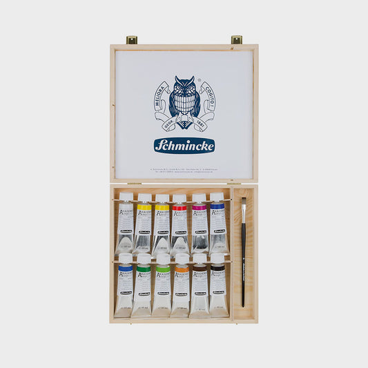 Holzbox 12 Acrylfarben 60 ml Schmincke Akademie